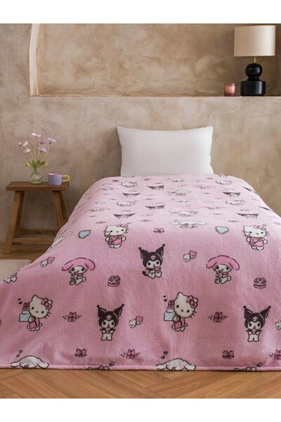 LC Waikiki Lcw Home Mixed Hello Kitty Printed Plush Blanket 150X220 cm