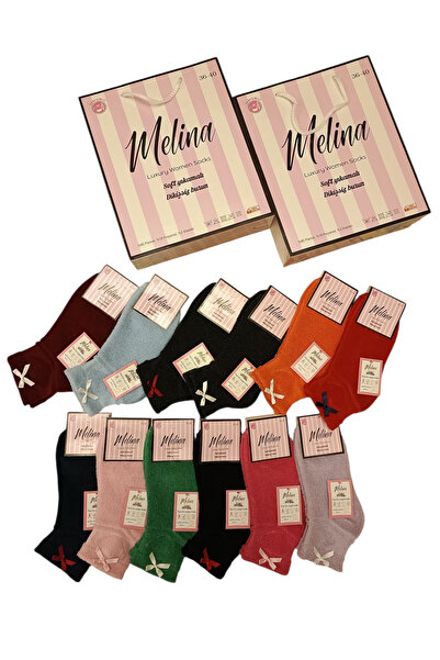 Melina 6 çift Aksesuarlı Termal Kadın Çorabı