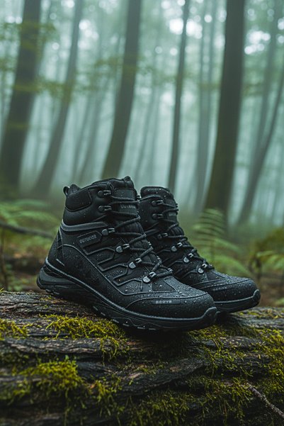 Bumbell Black Smoked Rubber Coated Men's Trekking Boots