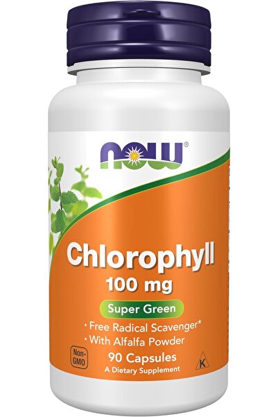 NOW Foods Solutions مكملات ناو، كلوروفيل 100 ملغ مع مسحوق البرسيم، غذاء أخضر ...