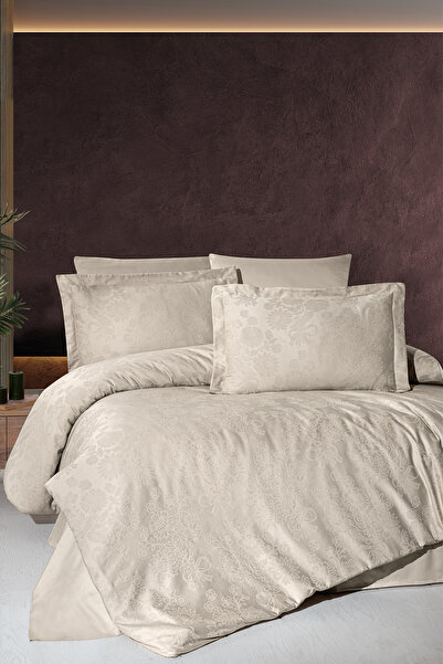 First Choice طقم غطاء لحاف مزدوج من القطن الساتان 100% من هيرا، 200 خيط (80 خ...