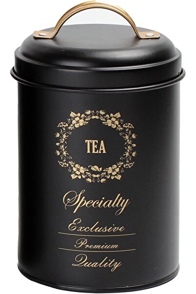 Cuisinart علبة شاي بشعار ذهبي مع غطاء معدني ومقبض ذهبي