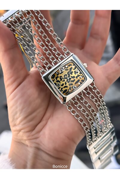 Ferrucci Leopard Model Chain Special Series Steel Cord, Silver Color, Gift fo...