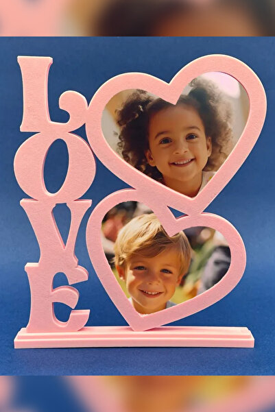 Genç 3D Aşk Temalı Çiftli Fotoğraf Çerçevesi | 2 Fotoğraflı Love Photo Frame ...