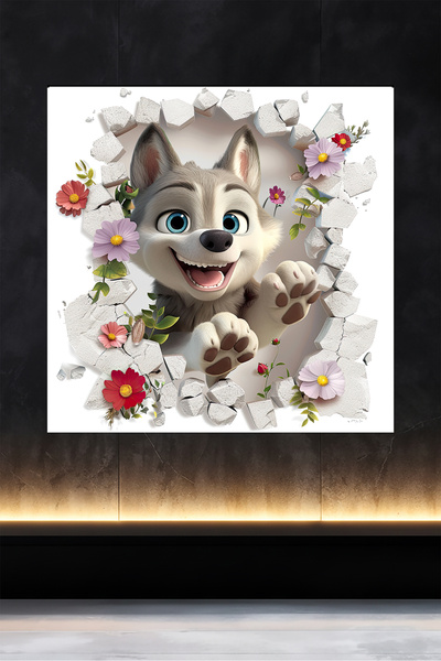 Lucena Pictură metalică Colecția Hole on the Wall - Wolf 6