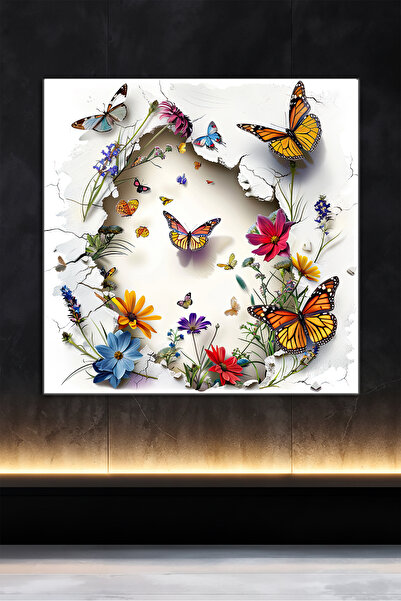 Lucena Συλλογή Τρύπες στον τοίχο από μεταλλικό ζωγραφικό - Πεταλούδα 1