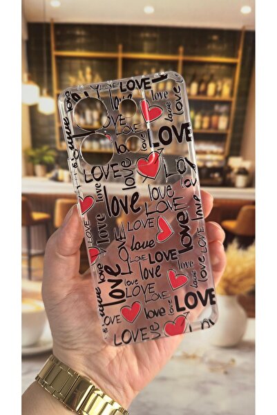 Vip Case غطاء شفاف متوافق مع هاتف شاومي ريدمي نوت 13 برو 5G مع نمط كتابة الحب...