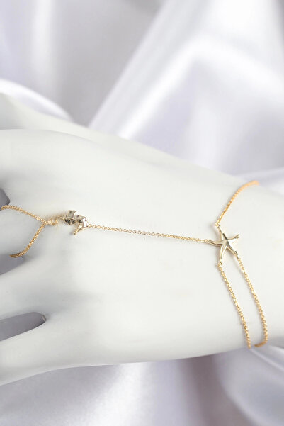 MericLine Brass Zircon Stone Sea Horse and Star Model Gold Color Shahmeran