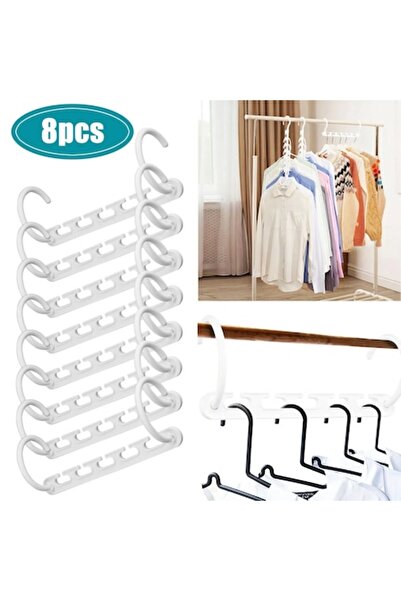 OEM Set of 8 Clothes Hangers, Organizer, Plastic ABS, Space Saving