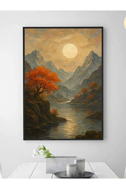 ARTCASTLE Ahşap Çerçeveli tekli Tablo KIZIL AĞAÇ tablo