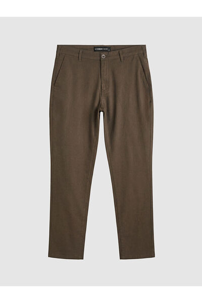LC Waikiki Brown Regular Fit Men's Gabardine Chino Trousers from Guliis Store