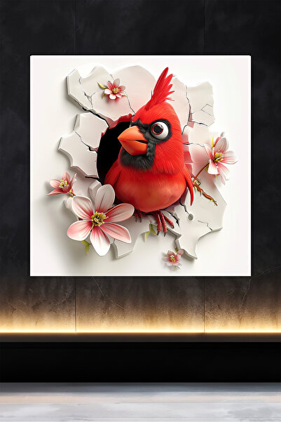 Lucena Pictură metalică Colecția Hole in the Wall - Cardinal Bird 2