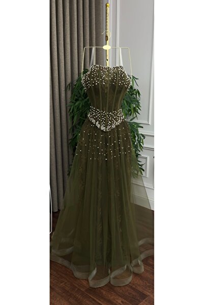 Diva style tulle lace evening dress