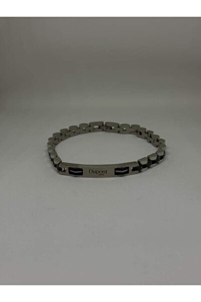 Dupont milano Dm-Sb-004-Sb Silver Black Color Men's Steel Bracelet
