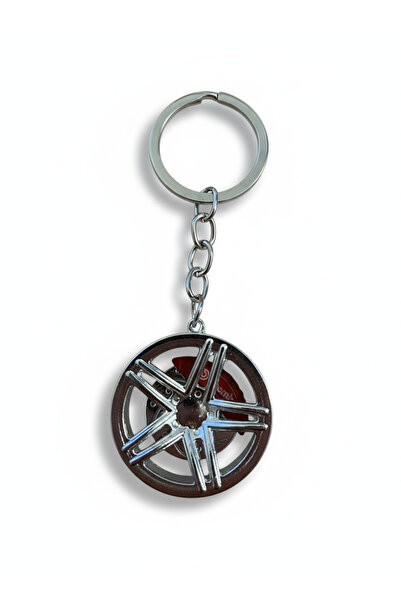BURUCRAFT Dönen Disk Metal Jant Anahtarlık