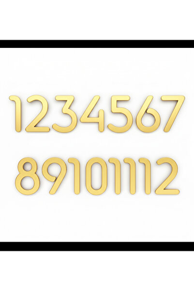 Slim Font Duvar Saati Rakamları Sayı Seti | Saat Aksesuarı Saat Yapımı Malzemeleri | Yükseklik 3 cm