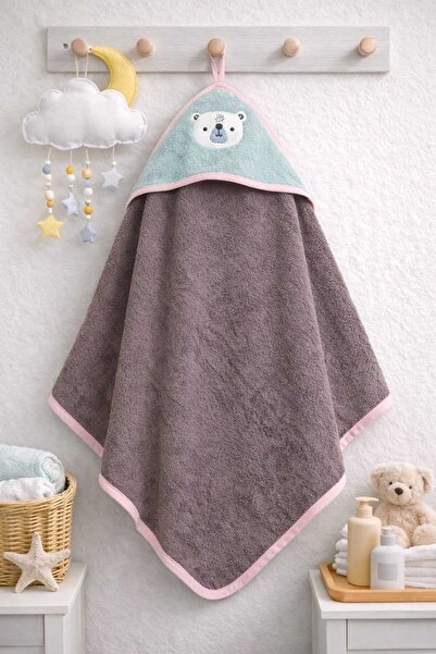 krm kerem bebe 75*75cm 100% Cotton Embroidered with Head & Soft & Water Absor...
