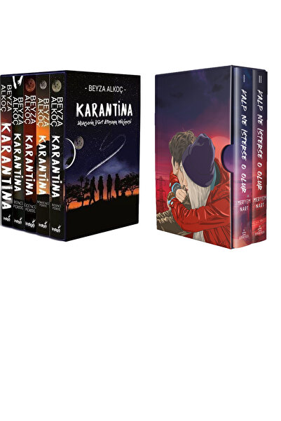 İndigo Kitap Karantina Serisi Seti-5 Kitap Takım- Ciltli Kutulu ve Kalp Ne İs...