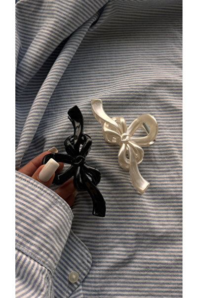 YOYYO 3-Piece Pearlescent White Buckle Set - Bow, Flower, and Classic Large Size