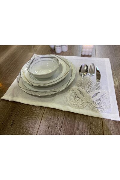 ART ÇEYİZ Supla Sunum Servis Peçetesi ( Lale Model ) 6 adet