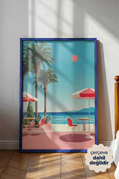 Persona Istanbul Artificial Collection Pastel Sahil Rüyası - Retro Yaz Poster...