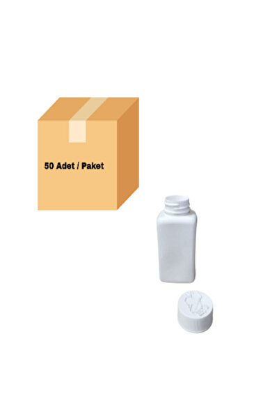 labbakkal Kare Numune Şişe 150 ml - Bastır Aç Kapaklı Tablet Şişe 50 Adet