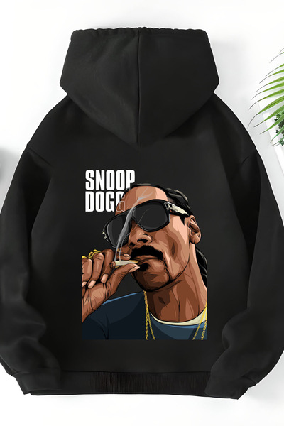 Unisex İndigo Siyah Basic Sweatshirt Hoodie