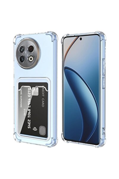 Tecno Spark 30 PRO Kılıf Kartlıklı Anti Şok Korumalı Şeffaf Silikon (KL7)