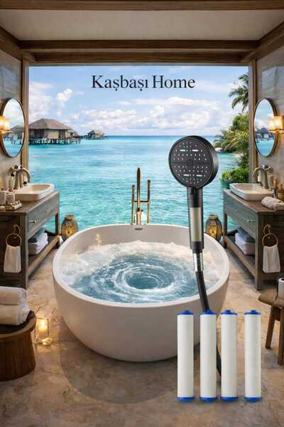 AKCAKESE 6 Fonksiyonlu 6 Yedek Filtreli Yeni Nesil Kireç Pas Kir Arındırıcı F...