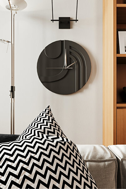 Wooden Studio Modern Ahşap Duvar Saati, Ofis Saati, Ev Duvar Saati, Salon Duv...