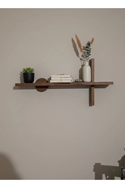 Atölye155 Masif Ahşap Duvar Rafı Dekoratif Doğal Raf Modern Duvar Rafı Düzenl...