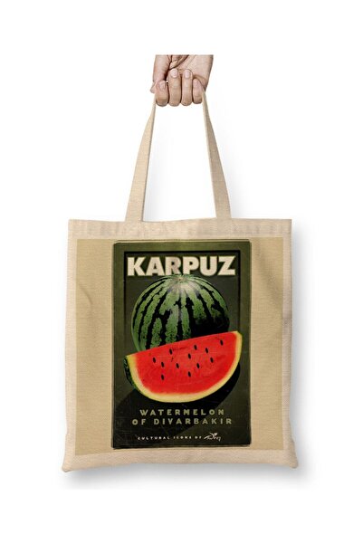 Toyaso حقيبة قماش بيضاء من دياربكر كاربوزو بمقبض طويل، حقيبة تسوق، حقيبة شاطئ