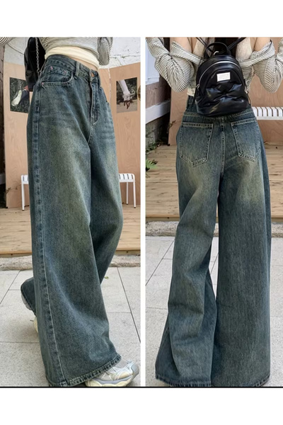 Weekeep Yıkamalı Retro Jean Pantolon