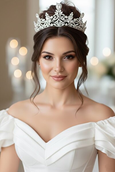 CAŞ DEKORASYON Coroana de mireasă Henna de logodnă cu zirconiu