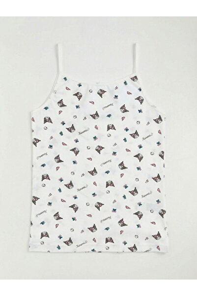 LC Waikiki Kuromi Printed Girls' Tank Top with String Straps, 2-Piece Set