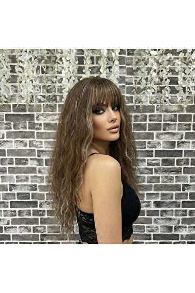 Marpessa Dalgalı Perçemli Uzun Fiber Sentetik Peruk Glamora Serisi