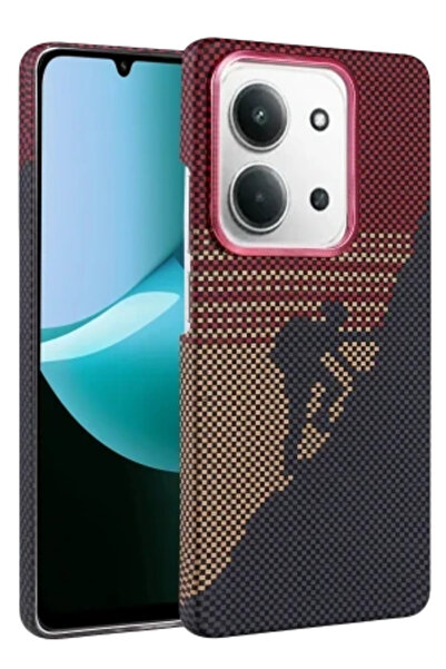 cepmoda Redmi “15C (4g)” Vega Magsafe Thin Hard Fiber Cover/Case - Red