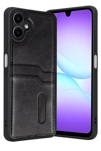 cepmoda Samsung'A07 (4g)' Sara Card Holder Phone Case Luxury Leather Cover Ba...