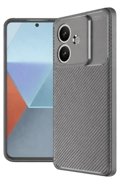 cepmoda حافظة هاتف OPPO 'A3' CARBONFOCUS - تصميم كربوني، غطاء سيليكون - رمادي