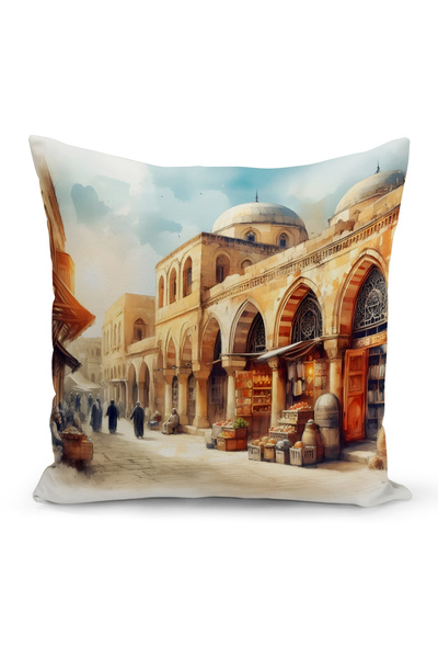 Bertille Home غطاء وسادة مطبوع رقميًا مزدوج الجوانب من سلسلة رمضان (غطاء سرير...