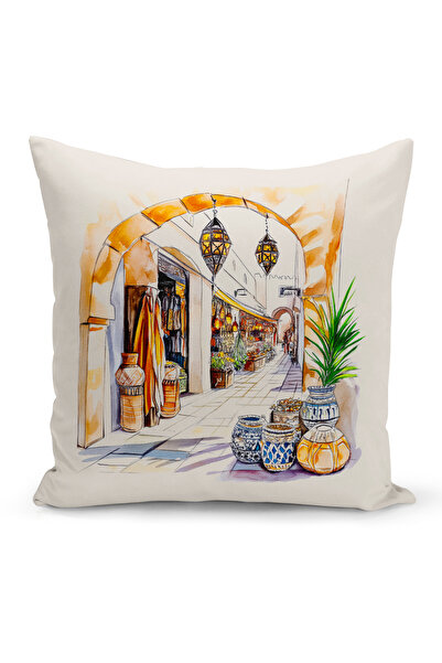 Bertille Home غطاء وسادة مطبوع رقميًا مزدوج الجوانب من سلسلة رمضان (غطاء سرير...