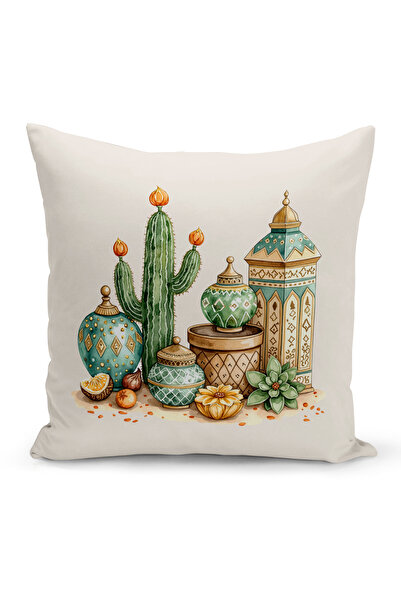 Bertille Home غطاء وسادة مطبوع رقميًا مزدوج الجوانب من سلسلة رمضان (غطاء سرير...