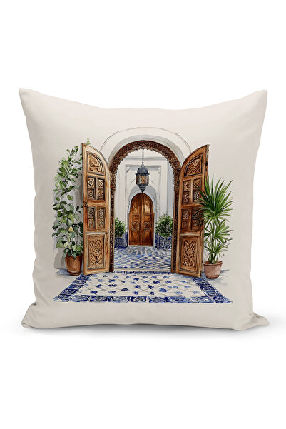 Bertille Home غطاء وسادة مطبوع رقميًا مزدوج الجوانب من سلسلة رمضان (غطاء سرير...