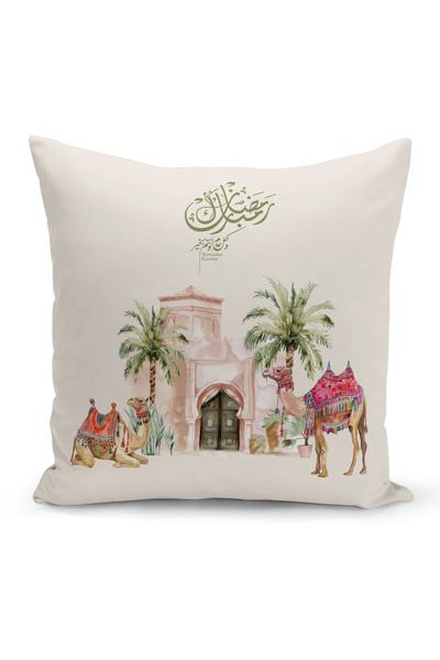 Bertille Home غطاء وسادة مطبوع رقميًا مزدوج الجوانب من سلسلة رمضان (غطاء سرير...