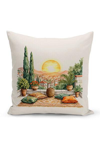 Bertille Home غطاء وسادة مطبوع رقميًا مزدوج الجوانب من سلسلة رمضان (غطاء سرير...