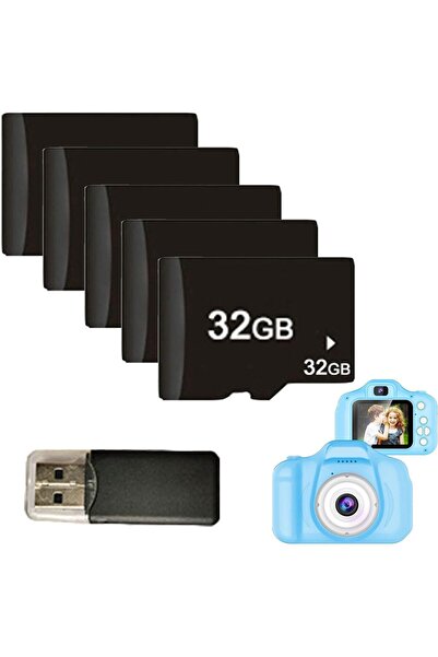 MLADEN كاميرا أطفال مكونة من 5 قطع مع بطاقة ذاكرة SD سعة 32 جيجابايت