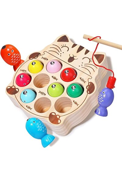 XICEN لعبة صيد السمك الخشبية