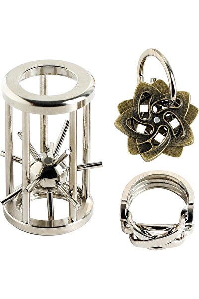 Generic Metal Puzzles to Stimulate the Brain - 3 Pieces