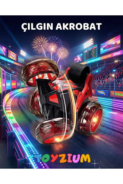Shem Uzaktan Kumandalı Çılgın Akrobat Araba - 360° Akrobatik Takla Dönüş Hare...