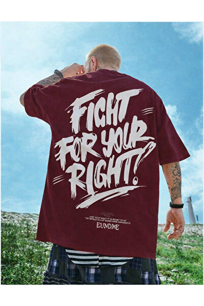 CLASSY.MODA Unisex Crew Neck Back Lettering Printed Streetwear Oversized T-Shirt